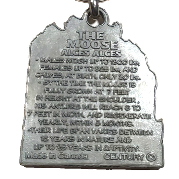 The Moose New Hampshire Pewter Keychain Alges Alges Made In Canada - Picture 5 of 5